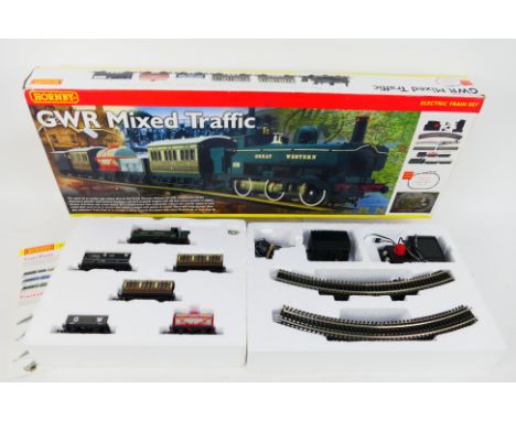 Hornby - A boxed OO gauge GWR Mixed Traffic steam locomotive set # R1000. The set shows signs of light use and appears in Goo
