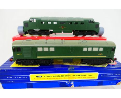 Hornby Dublo - Two boxed Hornby Dublo diesel electric locomotives. Lot consists of #3233 Co-Bo 3-rail locomotive Op.No. D5713