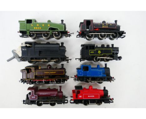 Hornby - Triang - Lima -Bachmann - An unboxed group of eight OO gauge steam locomotives, including Triang clockwork Class 'S'