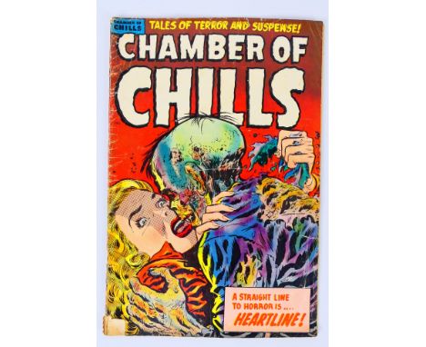 Harvey - Witches Tales - A rare Chamber of Chills #23 May 1954 golden age comic. The comic is a key issue with an iconic horr