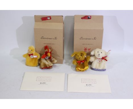 Steiff - A 2 x boxed limited edition Steiff Egg Cosy sets - Lot includes a #420344 'Hen and Chick' set (Limited edition numbe