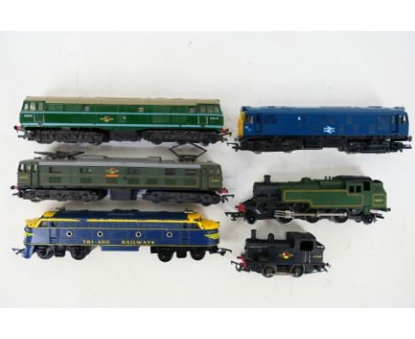 Hornby - Triang - Five unboxed OO gauge locomotives and an unboxed dummy car. Lot includes Triang Class 77 EM2 Electric locom