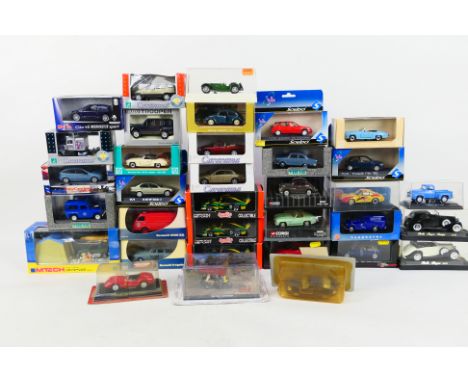 Atlas - Quartzo - Corgi - Solido - 34 x boxed / carded vehicles in 1:43 scale including Land Rover in RAC livery # 475.2, Mer