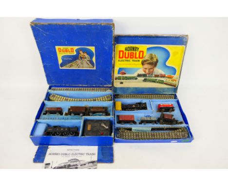 Hornby Dublo -Two boxed Hornby Dublo 3-rail Tank Goods Train Sets. Lot comprises of EDG17 which contains a Class N2 0-6-2T lo