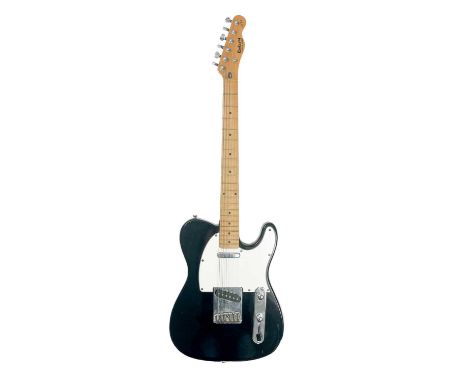 1990s Rockwood 'by Hohner' LX80 electric guitar. Telecaster-style model, Finish: Black, S/N. 0XXXX9.