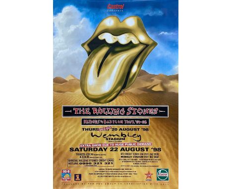 The Rolling Stones tour poster Bridges To Babylon.  Advertising the band's concerts at Wembley Stadium, held on the 20th and 