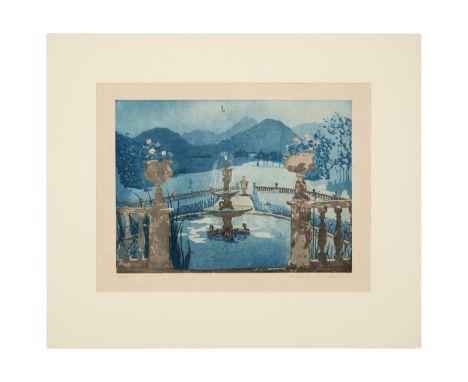 Property of a Gentleman Patrick Procktor (1936 - 2003) Nocturne in North Wales, 1976 Etching with aquatint in colours on wove