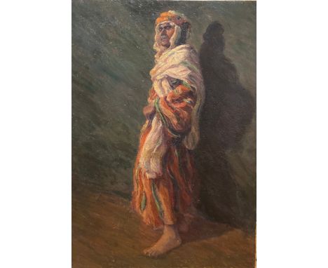 European c. 1900Portrait of a Middle Eastern Gentleman (Berber)(?)Oil on canvas