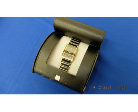 A Rado Integral Hi-tech ceramic and stainless steel Diamond men's watch inc. original box and paperwork, good condition
