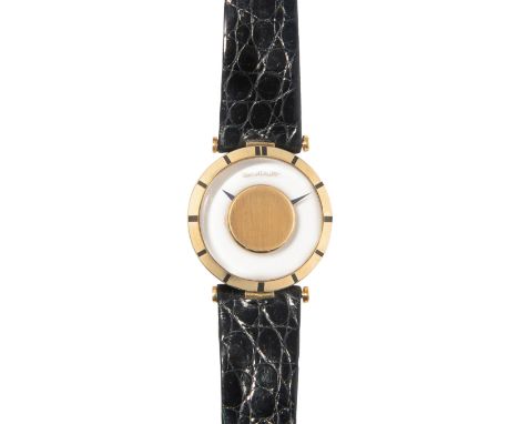 Jaeger LeCoultre für Hermès "Mysterieuse", 1950er Jahre750 Gelbgold-Gehäuse Nr. 1203, 30 mm. Backwind-Handaufzug-Kaliber. Geh