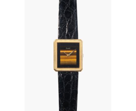 Piaget "Protocole", 1980er Jahre Ref. 9154. 750 Gelbgold-Gehäuse Nr. 242230, 25x27,5 mm. Handaufzug Kal. 9P, Werk Nr. 7400169