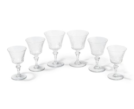 Sold at Auction: (9) VINTAGE FRENCH CRYSTAL WINE GLASSES. All embossed  FRANCE to underside. 5''H x 3''d.