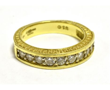 TJC ILIANA 18K DIAMOND HALF ETERNITY BAND (YELLOW GOLD) Set with 10 round cut brilliant diamonds each measuring approx 2mm in