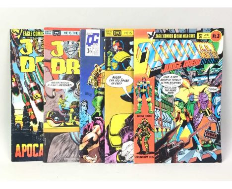 GROUP OF VARIOUS COMICS, including 2000 A.D., Judge Dread, Chain Gang and Brat PackQty: 1 box
