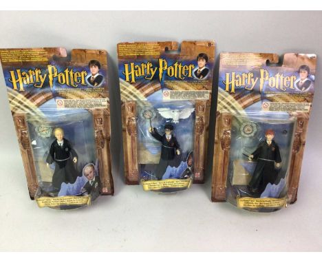 NINE MATTEL HARRY POTTER FIGURES AND OTHERS also two Harry Potter Magic Water Maze and a cam corder