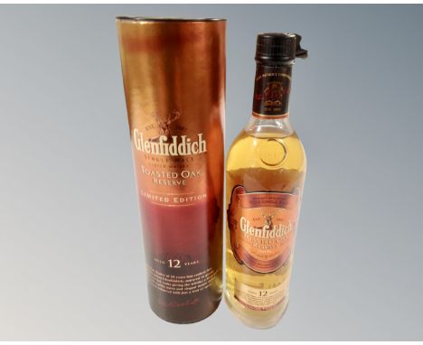 A bottle of Glenfiddich Toasted Oak Reserve single malt scotch whisky, aged 12 years, limited edition, 70cl, in carton. 