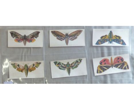 R J Lea Ltd Butterflies and Moths silk 1924 set P6/P6 Fronts VG backs some toning