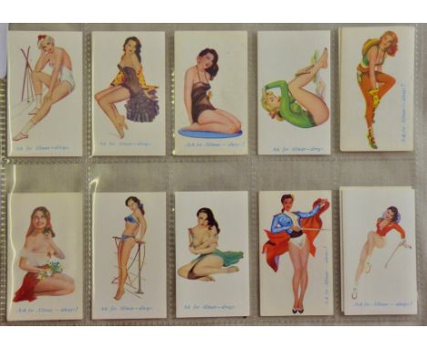 Allman & Co Ltd Phillip Pin Up Girls 1st Series  (Unnumbered Ask for Allman- always!) 1953 set 1212 VG light toning