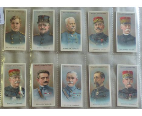 W D & H O Wills Ltd Allied Army Leaders 1917 set 50/50 VG