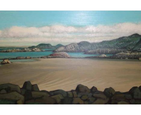 ALASDAIR J GRAHAM DA (SCOTTISH 20TH CENTURY SCHOOL),
ISLAND BEACH
oil on board, signed and dated '72
image 49cm high x 74cm l