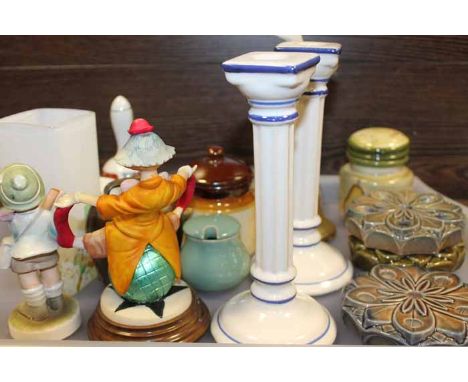 LARGE COLLECTION OF CERAMIC ITEMS
including Carlton Ware, hand painted cups and saucers, candle sticks, figural ornaments, et