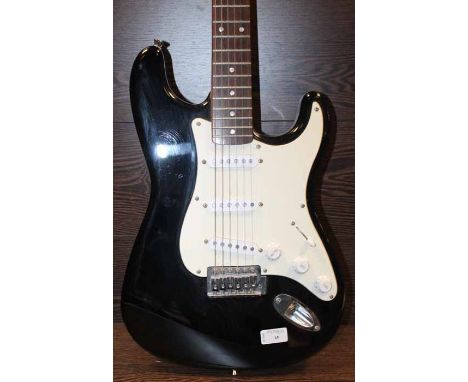 SQUIRE BY FENDER BULLET STRAT ELECTRIC GUITAR
six string, in black, 39"