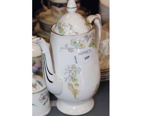 LIMOGES HAND PAINTED PART TEA SERVICE 
together with other ceramics including a Roslyn part coffee set