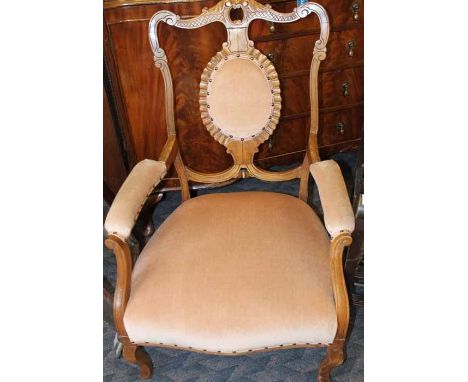 EARLY TWENTIETH CENTURY UPHOLSTERED PIANO STOOL having scroll handles and lifting seat, 2" high; together with an early twent