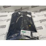 7 X BRAND NEW LYLE AND SCOTT NAVY SHIRTS SIZE MEDIUM INSL-1
