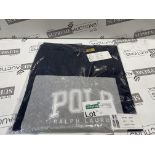 4 X BRAND NEW POLO RALPH LAUREN NAVY LARGE LOGO T SHIRTS SIZE L TALL INSL-1