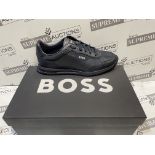 BRAND NEW PAIR OF BOSS DARK BLUE ZAYNE LOWP NYSD TRAINERS SIZE 7 INSL-2