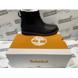 BRAND NEW PAIR OF TIMBERLANDS LARCHMONT CHELSEA BLACK FULL GRAIN RACCOLTA CARTA BOOTS SIZE 10 INSL-