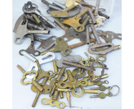 A collection of old clock keys 