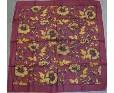A large vintage pure silk scarf by Liberty of London, 88cm square 
