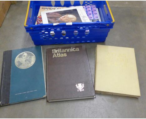 A box of art books, Augustus John, Epica, Dutch and Flemish Old Master Paintings, Egon Schiele, 19th Century Drawings and Wat