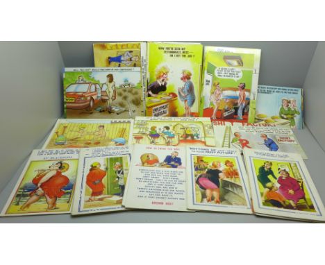 Postcards; Bamforth comic postcards, vintage to modern (75) 