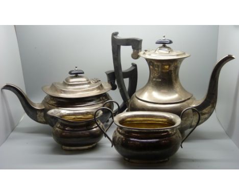 A four piece silver tea service, 1939g, 62oz. 