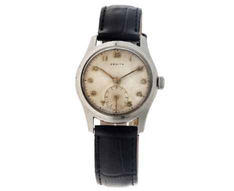 No Reserve - Zenith Vintage - Men's watch. Case: steel - strap: leather - manual winding - condition: good, movement is in wo