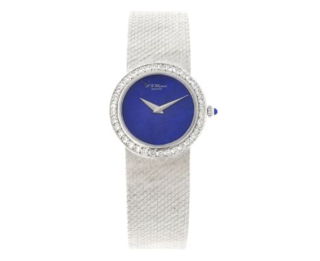 Chopard Vintage 18K. Lapis Lazuli - Ladies watch - approx. 1970's. Case: white gold (18K.) - bracelet: white gold (18K.) - ma