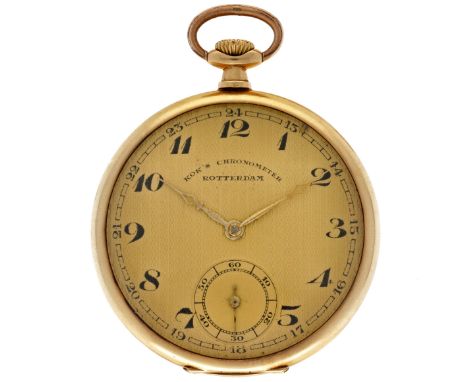 No Reserve - Kok's chronometer Rotterdam 14K. 6762 - Men's watch. Case: yellow gold (14K.) - manual winding - condition: good