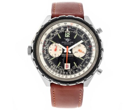 Breitling Navitimer Chrono-Matic 1806 - Men's watch. Case: steel - strap: leather - automatic - condition: good, movement is 