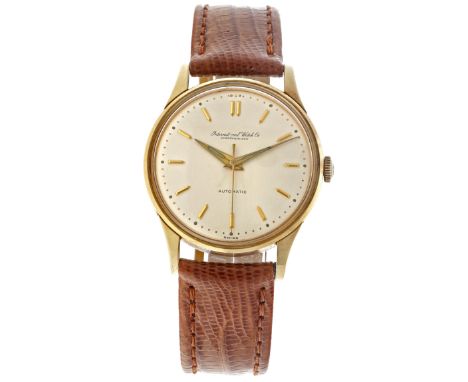 IWC cal. 853 Gold Cap - Men's watch - 1960. Case: gold/steel (18K.) - strap: leather - automatic - box, buyers receipt - cond
