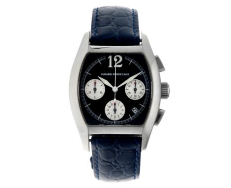 Girard-Perreguex Richeville 2765 - Men's watch.  Case: steel - strap: leather - automatic - condition: good, movement is in w