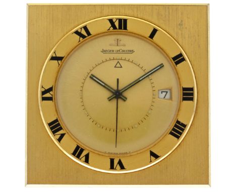 No Reserve - Jaeger-LeCoultre Memovox desk clock 1291993 - approx. 1970's.  Case: steel - manual - condition: good - case siz