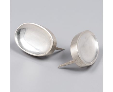 2-piece set of cheese thumbs, silver. Sleek design. The Netherlands, Voorschoten, Voorschoten silver factory, ca. 1935-40, ha