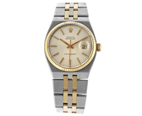 Rolex Datejust Oysterquartz - 17013 - Men's watch. Case: gold/steel (18K.) - bracelet: gold/steel (18.K) - quartz - box, purc