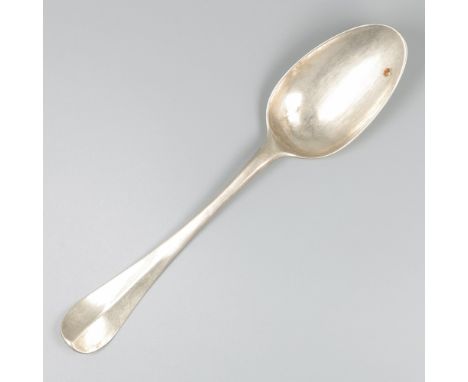 Silver dinner spoon, Florianus van der Hoeff, Haarlem 1719-1773. "Amsterdams Lof". The Netherlands, Haarlem, Florianus van de