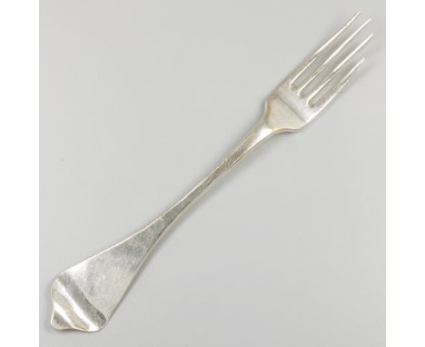 Silver fork, Lucas van Giffen, Groningen ca. 1780. With accolade stem end. The Netherlands, Groningen, Lucas van Giffen, ca. 