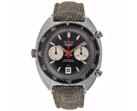 No Reserve - Heuer Autavia Viceroy 1163V - Men's watch - approx. 1970. Case: steel - strap: textile - automatic - last servic