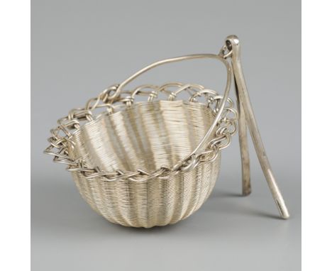 Spout strainer, silver. Very beautiful braided model completely made of silver wire. Portugal, Porto, early 20th century, hal